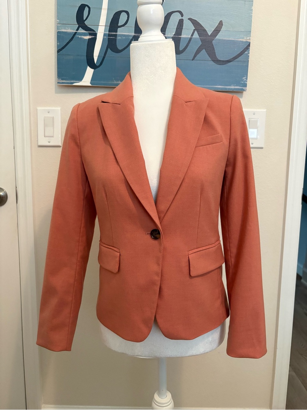 Banana Republic Women's Tailored Single-Button Blazer - Rust
